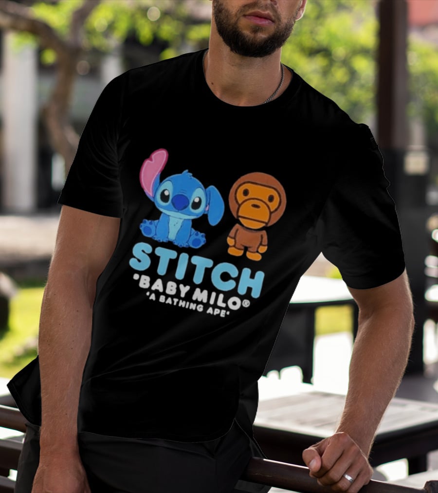 Bape X Disney Stitch Baby Milo A Bathing Ape Collab 2026 T-Shirt