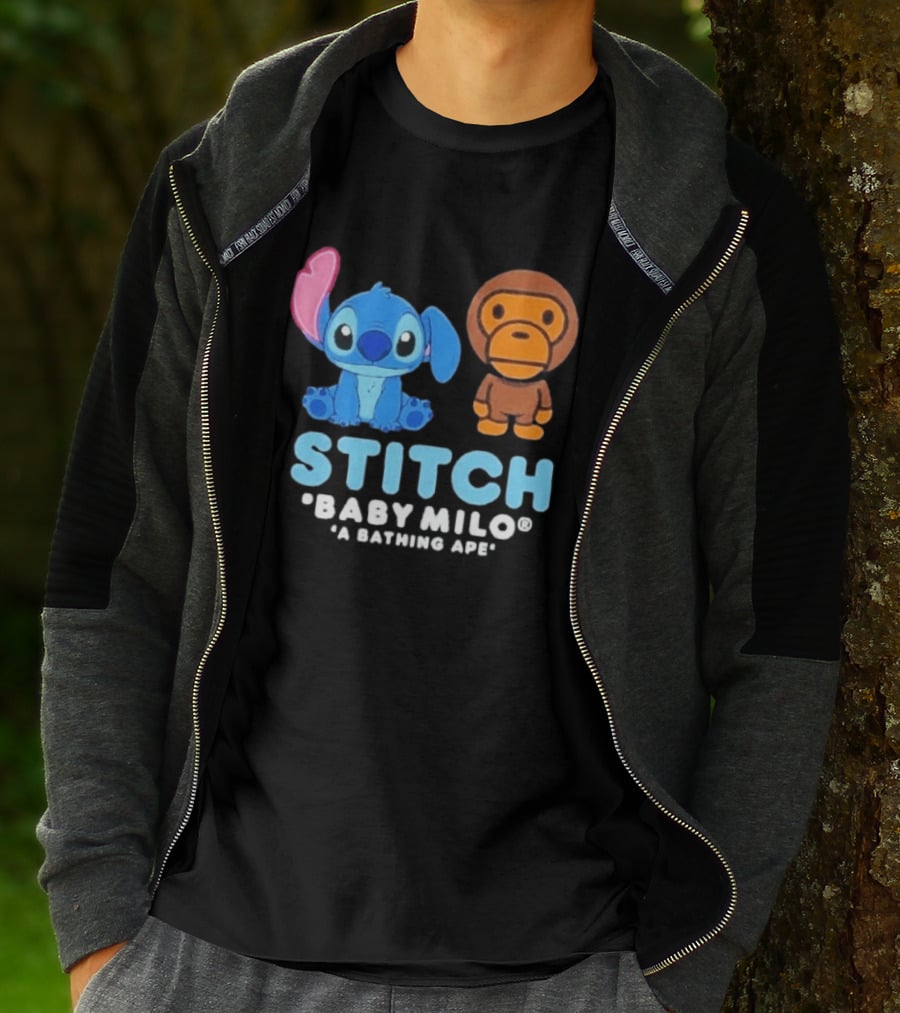 Bape X Disney Stitch Baby Milo A Bathing Ape Collab 2026 T-Shirt