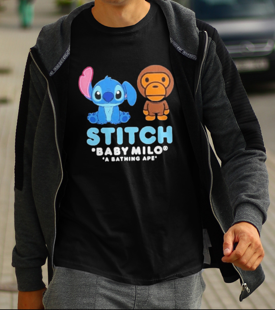 Bape X Disney Stitch Baby Milo A Bathing Ape Collab 2026 T-Shirt