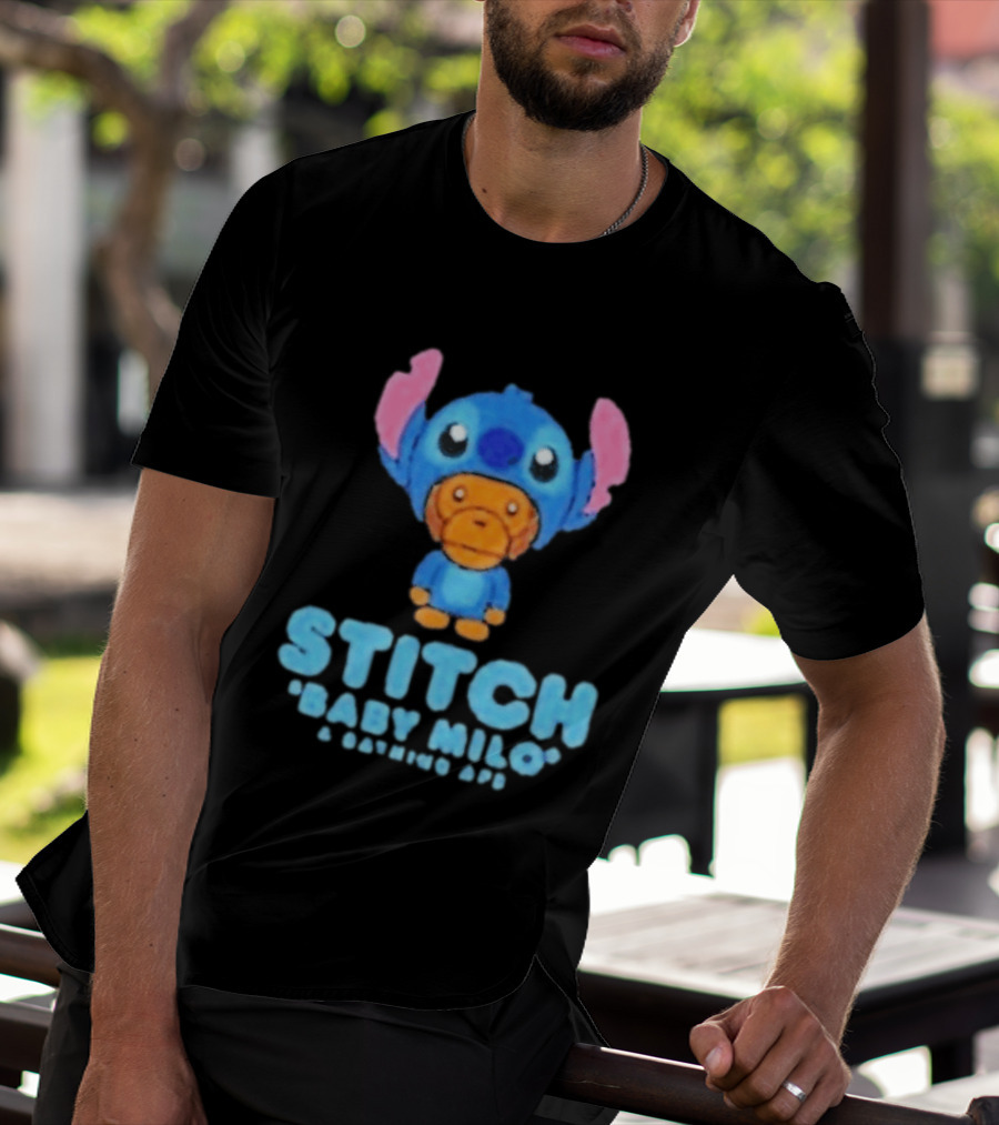 Original Bape X Disney Stitch Baby Milo Collaboration 2026 T-Shirt
