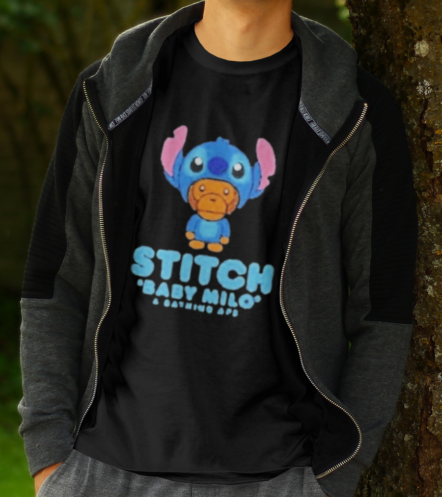 Original Bape X Disney Stitch Baby Milo Collaboration 2026 T-Shirt