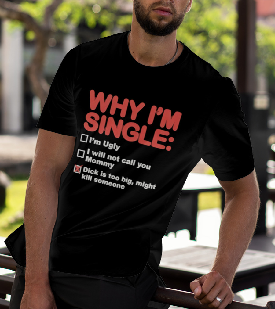 Why I'm Single I'm Ugly I Will Not Call You Mommy Dick Is Too Big Might Kill Someone T-Shirt