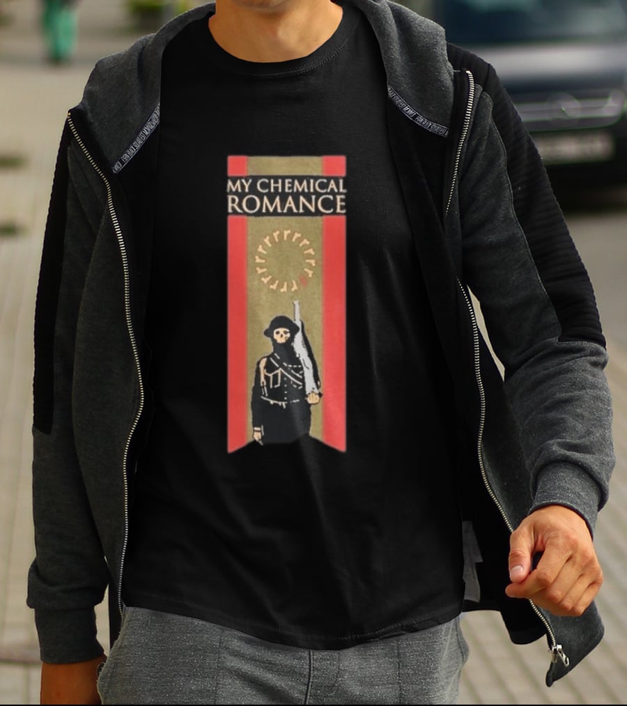 My Chemical Romance Soldier Marching Band Uniform Red Black Gold T-Shirt