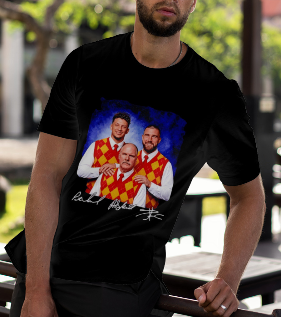 Patrick Mahomes Andy Reid Travis Kelce Kansas City Chiefs Step Brothers T-Shirt