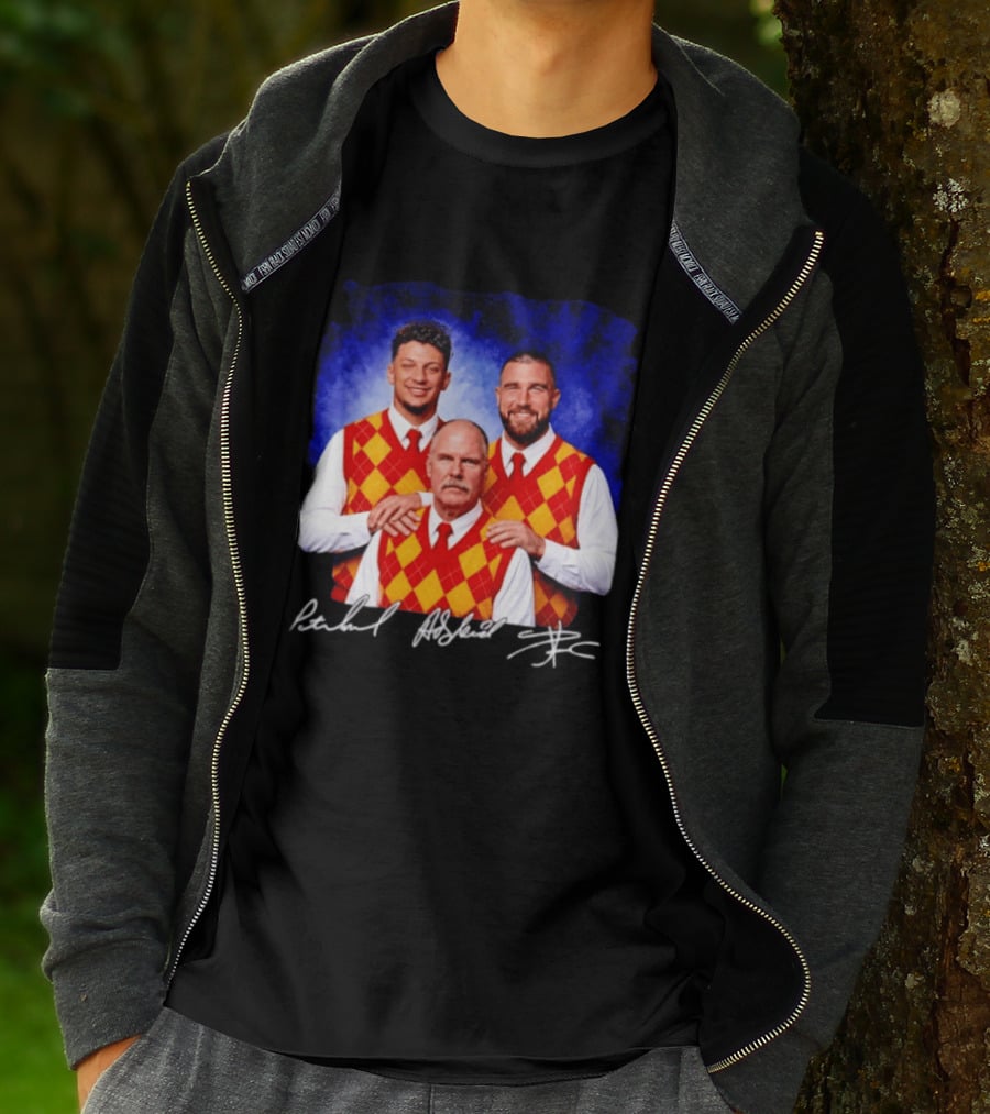 Patrick Mahomes Andy Reid Travis Kelce Kansas City Chiefs Step Brothers T-Shirt