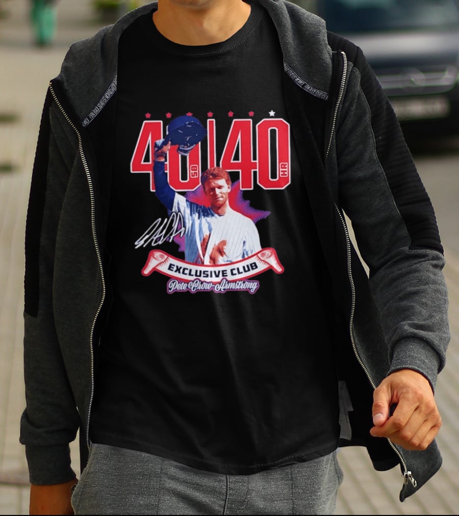 40 40 Club Curtain Call Pete Crow Armstrong Exclusive Chicago Cubs T-Shirt