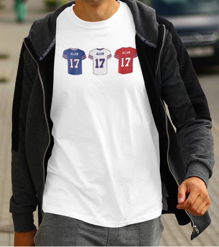 Allen Jerseys Buffalo 17 Football T-Shirt
