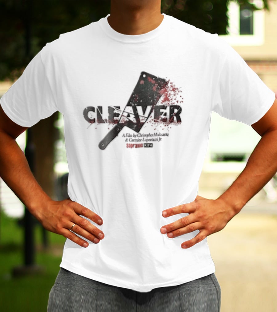 Cleaver A Film By Christopher Moltisanti And Carmine Lupertazzi Jr Sopranos Kith Blood Splatter Cleaver T-Shirt