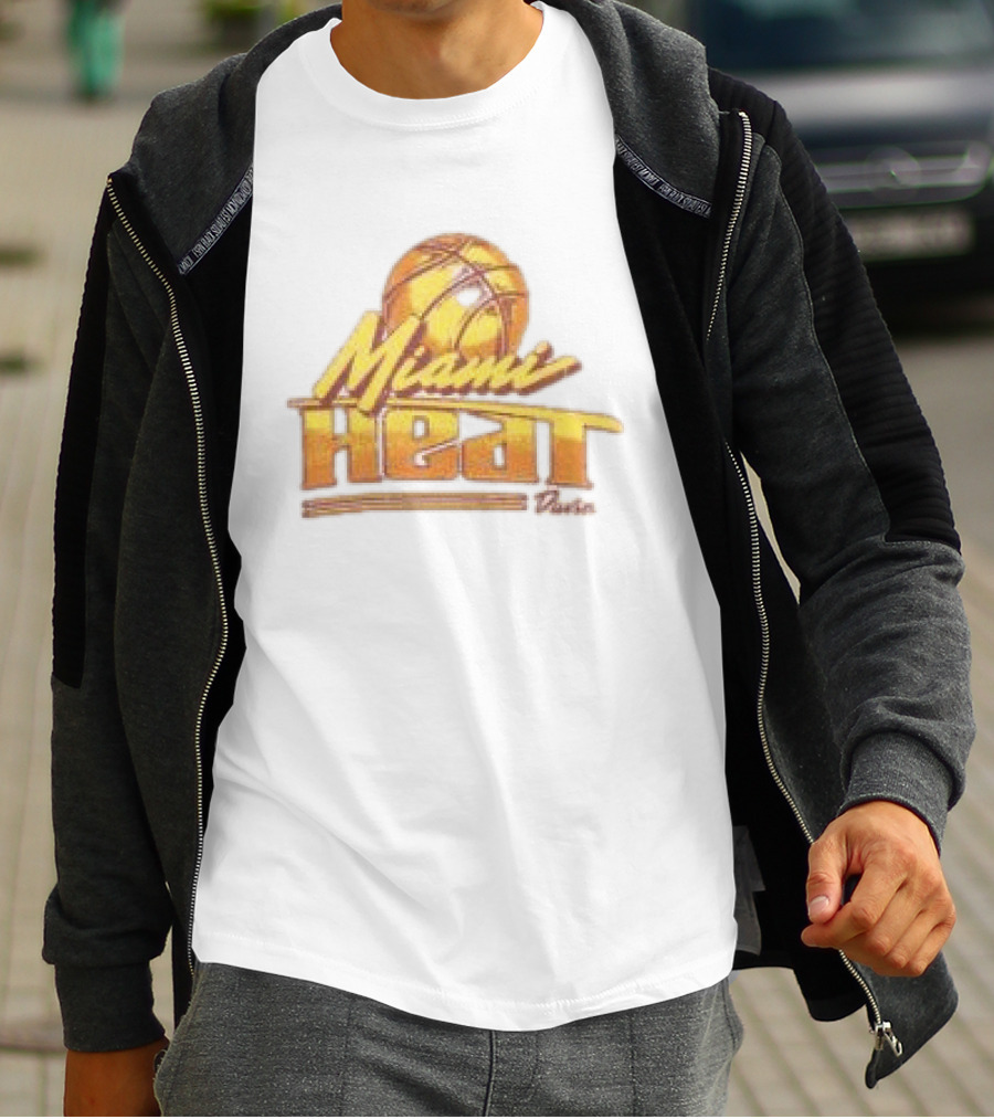 Miami Heat Store Court Culture X Duvin Sundown Vintage Basketball T-Shirt