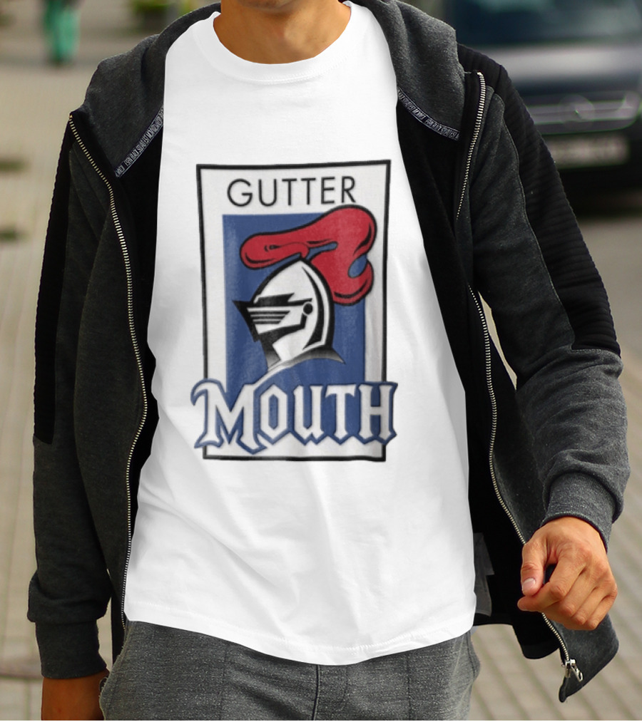 Gutter Mouth Knight Helmet Red Plume T-Shirt