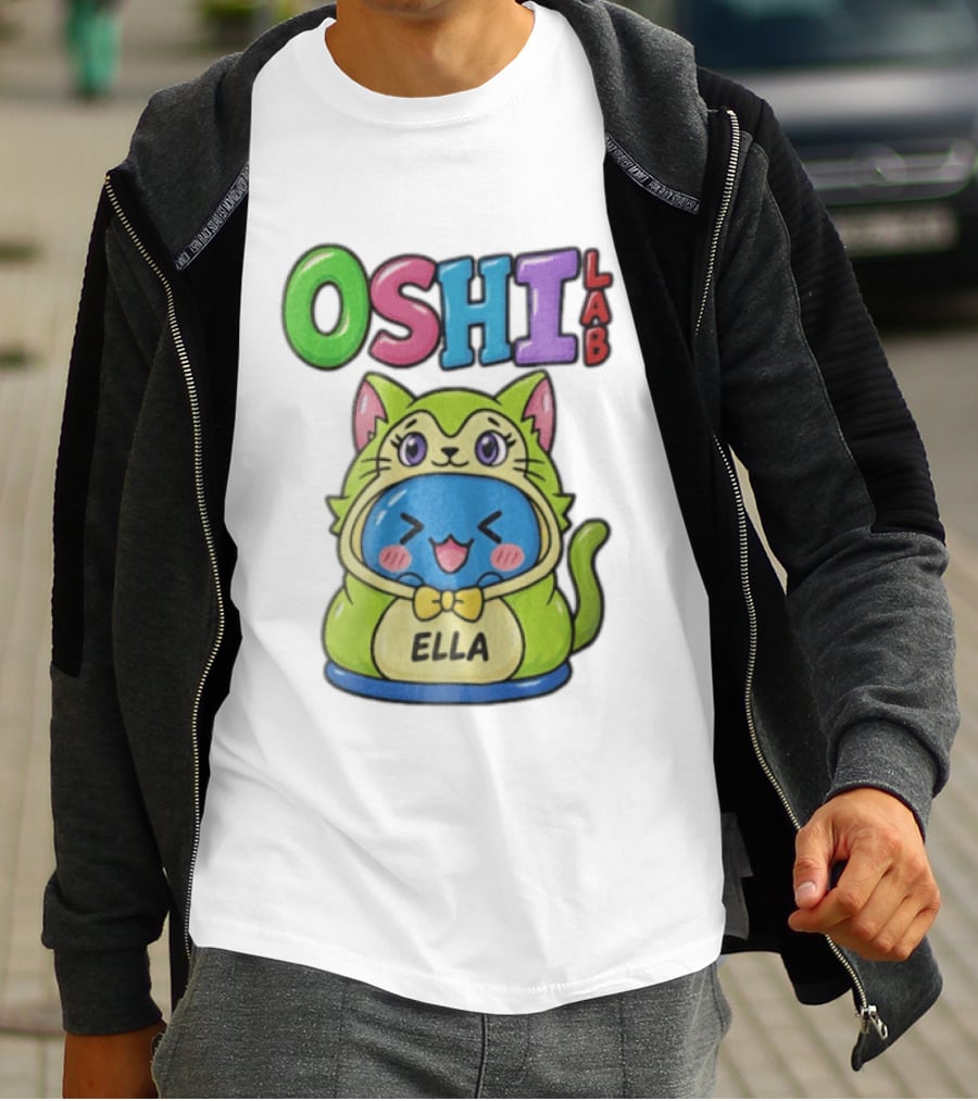 Oshi Lab Cute Cat Ella Kawaii T-Shirt