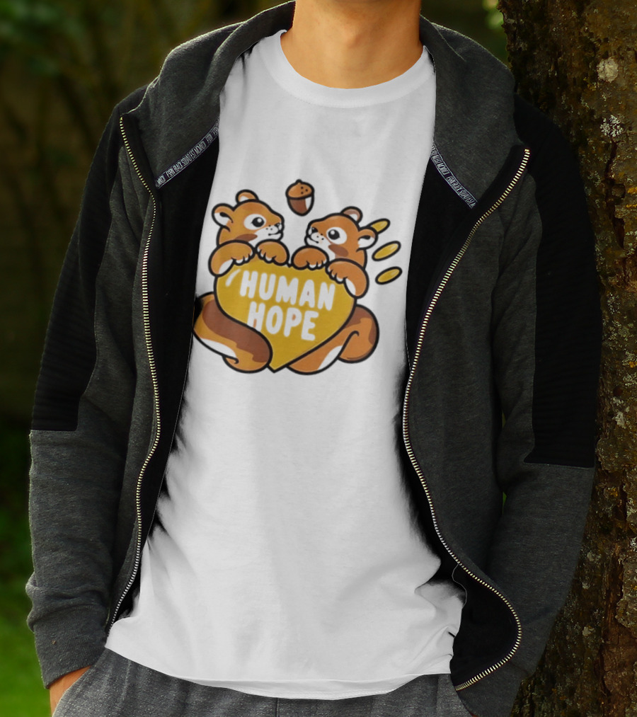 Human Hope J HOPE X Human Made Season 2 Squirrels Heart Acorn T-Shirt