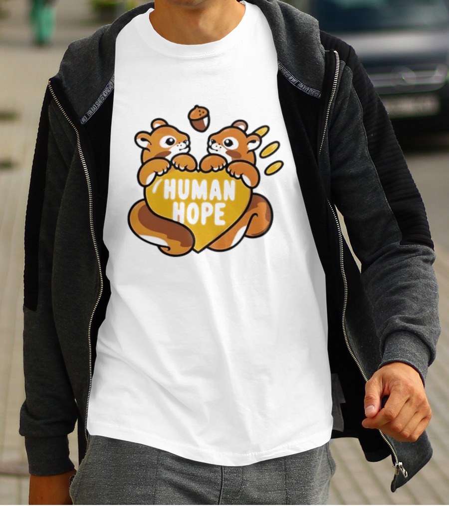 Human Hope J HOPE X Human Made Season 2 Squirrels Heart Acorn T-Shirt