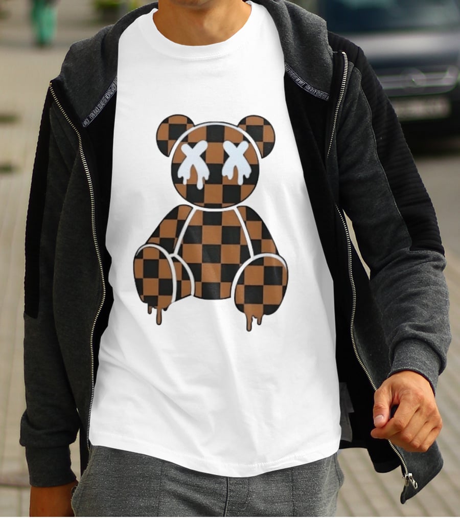 Jamie Foxx Jimmy Kimmel Live Checkered X Eyes Dripping Teddy Bear T-Shirt