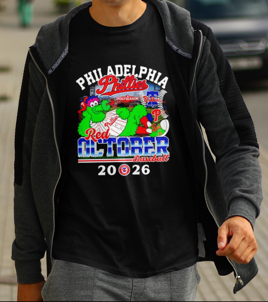 Philadelphia Phillies 2026 Red October Postseason Baseball T-Shirt