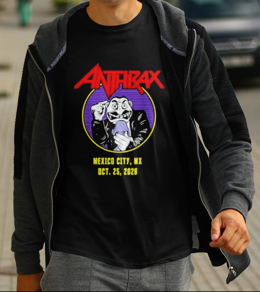 Anthrax Mexico City MX October 25 2026 World Tour Event T-Shirt