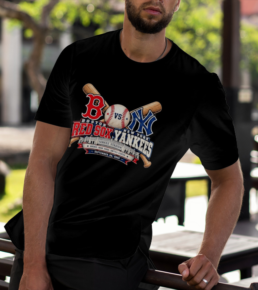 Boston Red Sox Vs New York Yankees Yankee Stadium Bronx September 30 2026 T-Shirt
