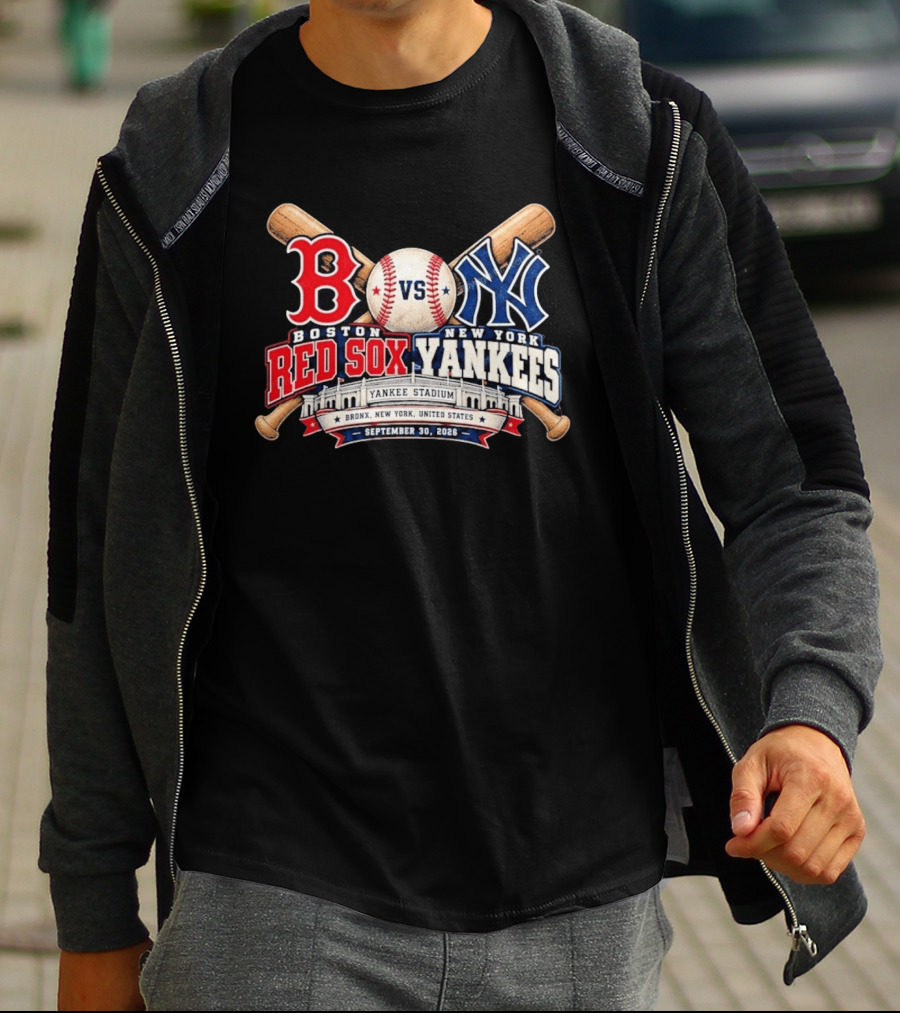 Boston Red Sox Vs New York Yankees Yankee Stadium Bronx September 30 2026 T-Shirt