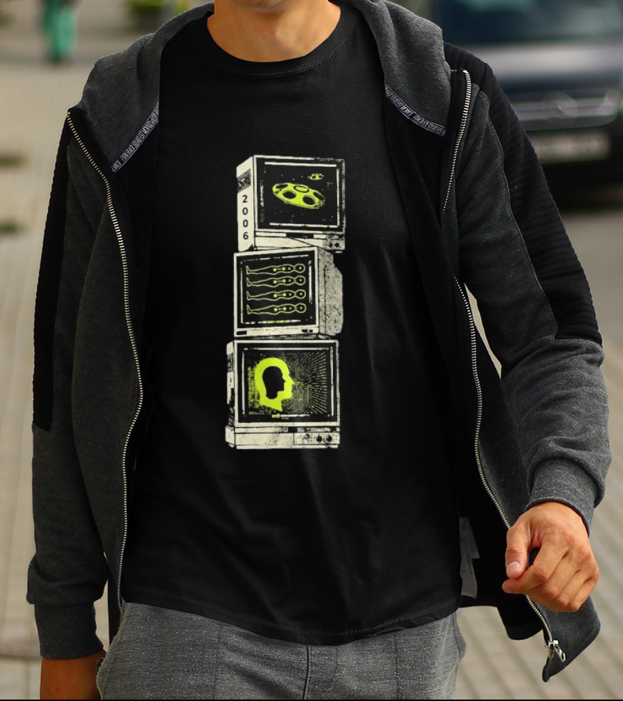 Brand New The Devil And God Are Raging Inside Me 2006 Signal Stack Retro Monitors T-Shirt