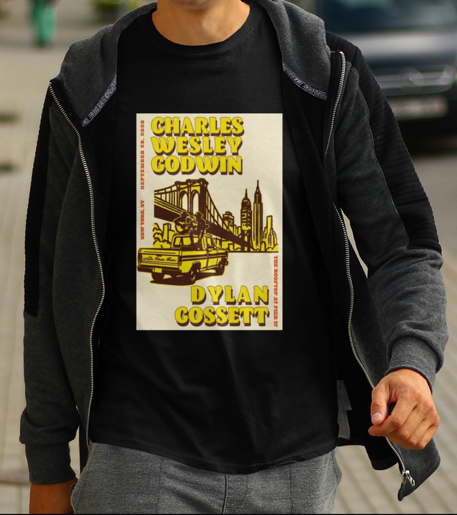 Charles Wesley Godwin Rooftop Pier 17 New York September 2026 Dylan Gossett T-Shirt
