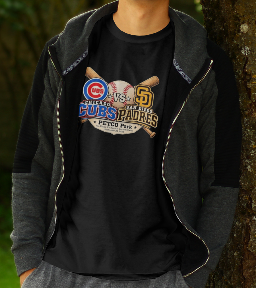 Chicago Cubs Vs San Diego Padres MLB NL Wild Card Series Game 2 PETCO Park San Diego September 30 2026 T-Shirt