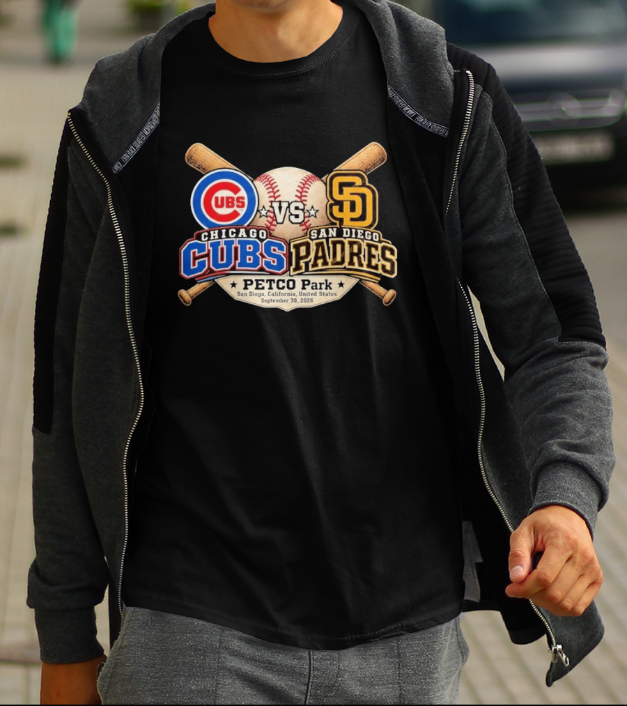 Chicago Cubs Vs San Diego Padres MLB NL Wild Card Series Game 2 PETCO Park San Diego September 30 2026 T-Shirt