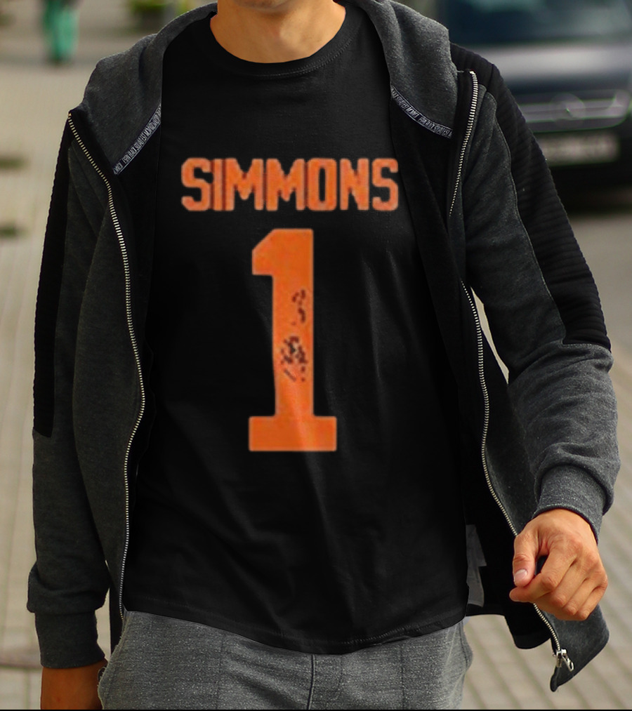 SIMMONS 1 Texas Longhorns Football T-Shirt