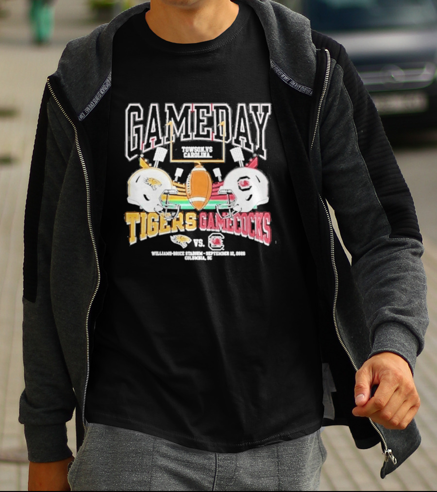 Gameday Towson Tigers Vs South Carolina Gamecocks Football September 12 2026 T-Shirt