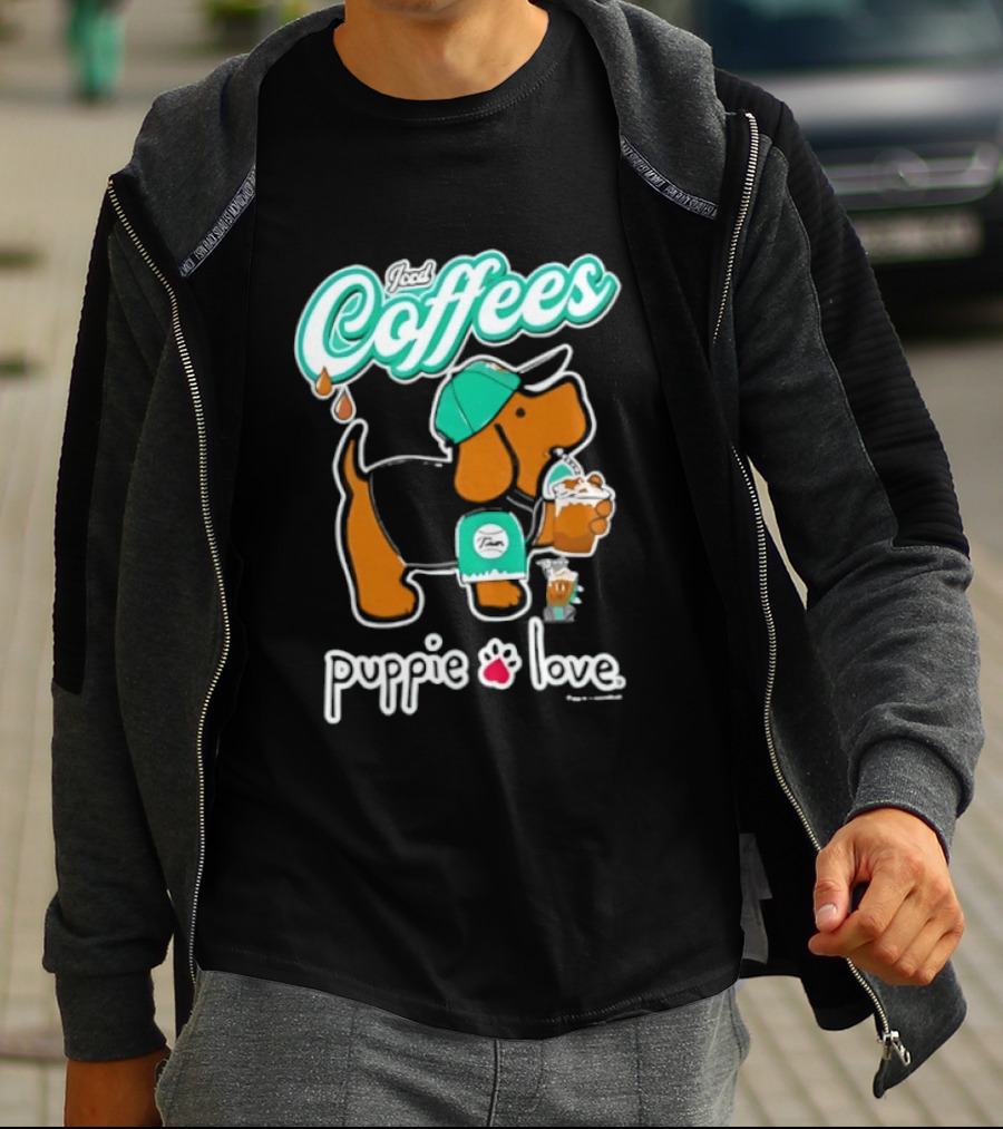 Puppie Love Iced Coffees Pup Kelly T-Shirt