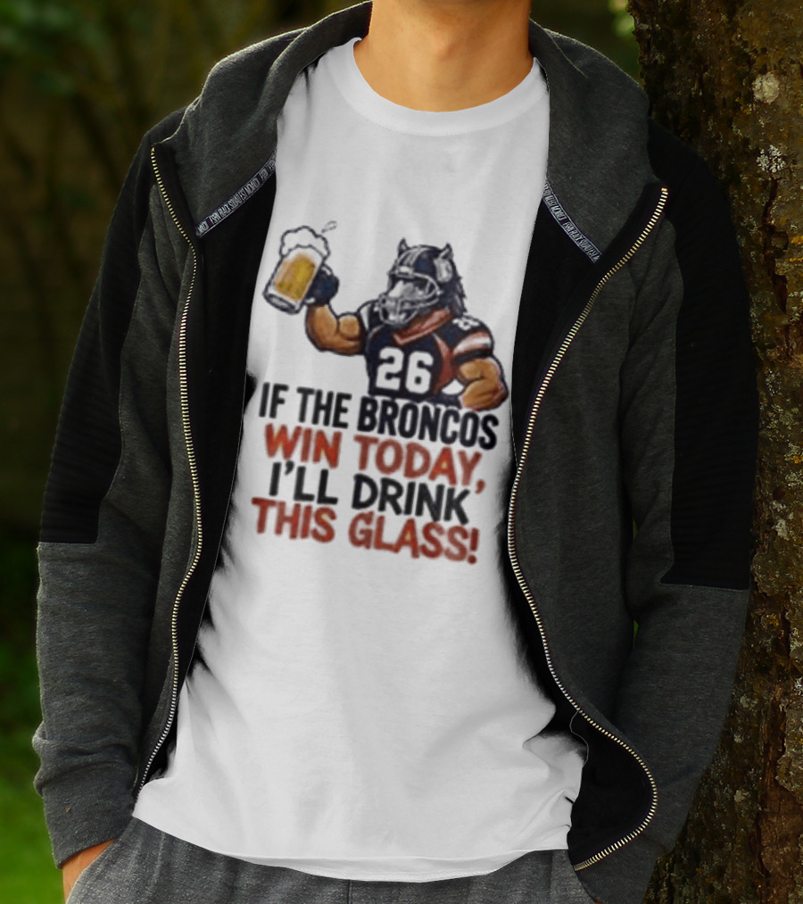 Denver Broncos Victory Celebration Drink This Beer Football Humor T-Shirt