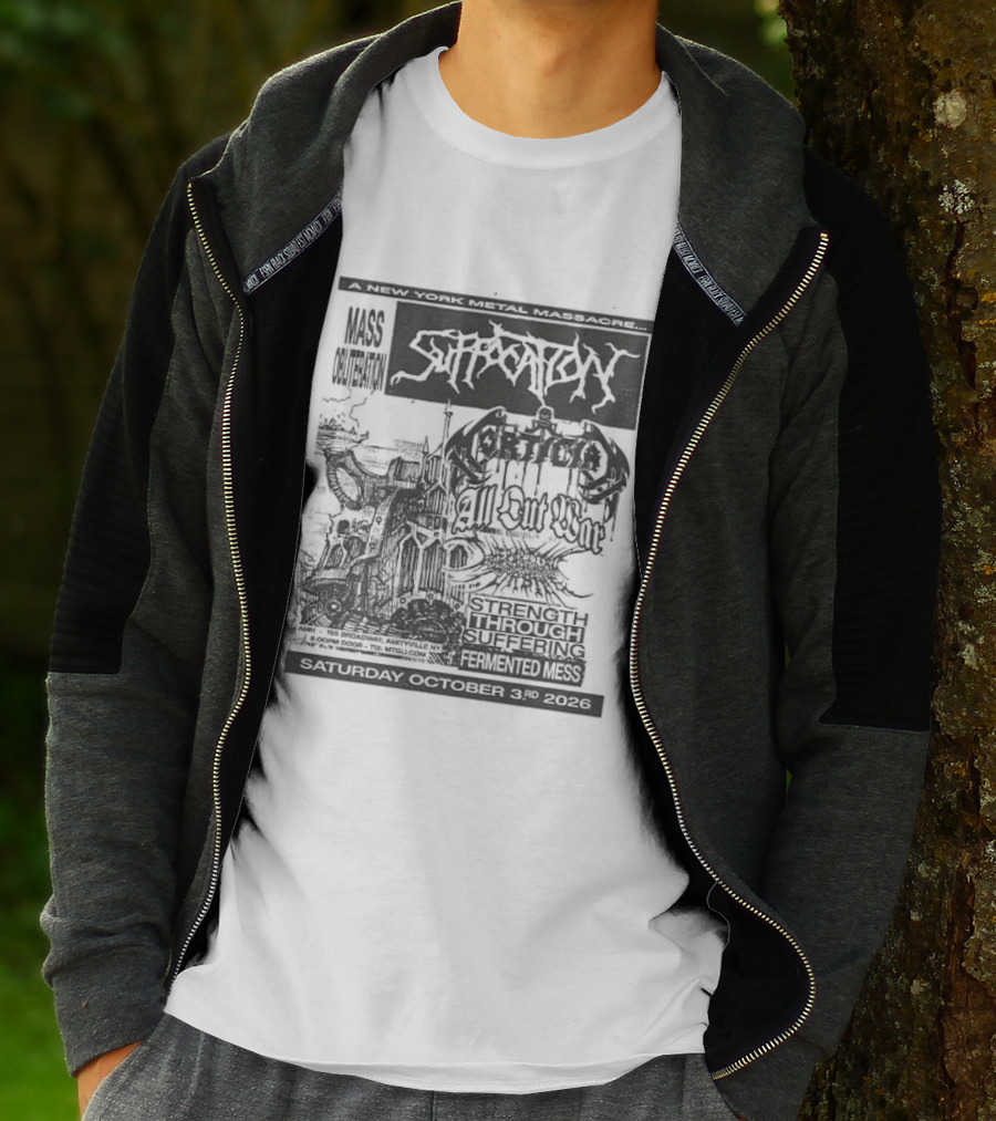 Original Suffocation Amityville New York Metal Massacre October 3rd 2026 Amityville Music Hall NY T-Shirt