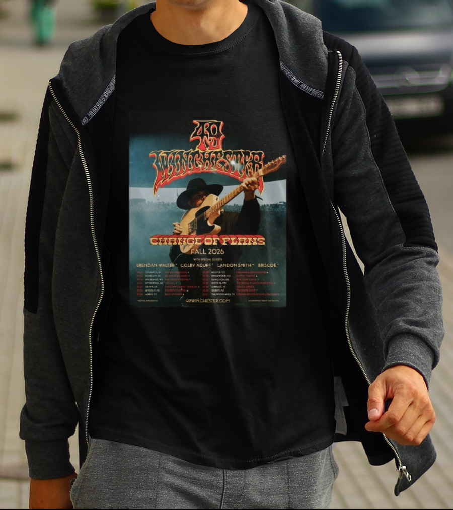 49 Winchester Change Of Plans Tour Fall 2026 Brendan Walter Colby Acuff Landon Smith Briscoe T-Shirt