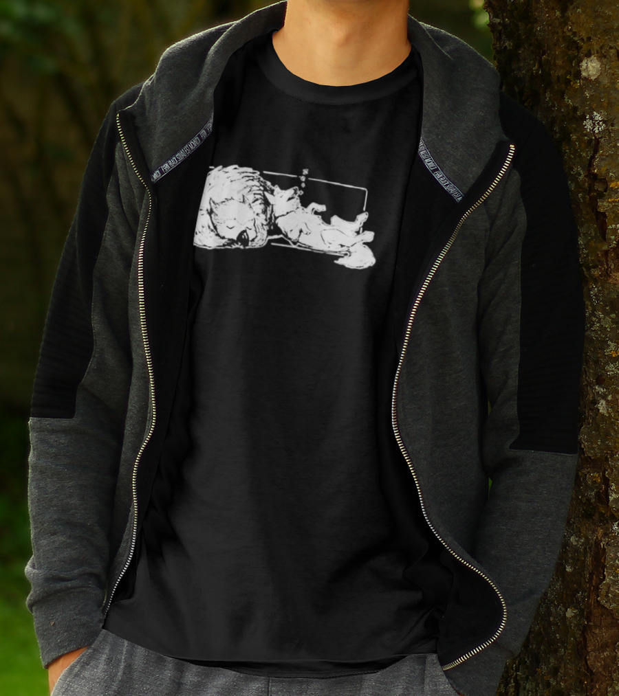 BaldurS Gate 3 Best Friends Owlbear And Dog Sleeping T-Shirt