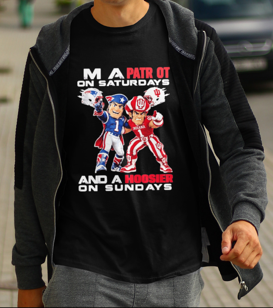 Patriot And Hoosier Football Saturdays Sundays Mascots T-Shirt