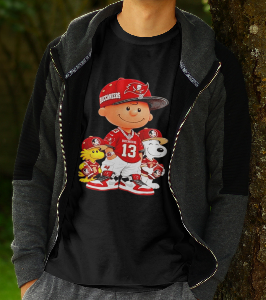 Charlie Brown 13 Snoopy Woodstock Buccaneers Florida State T-Shirt