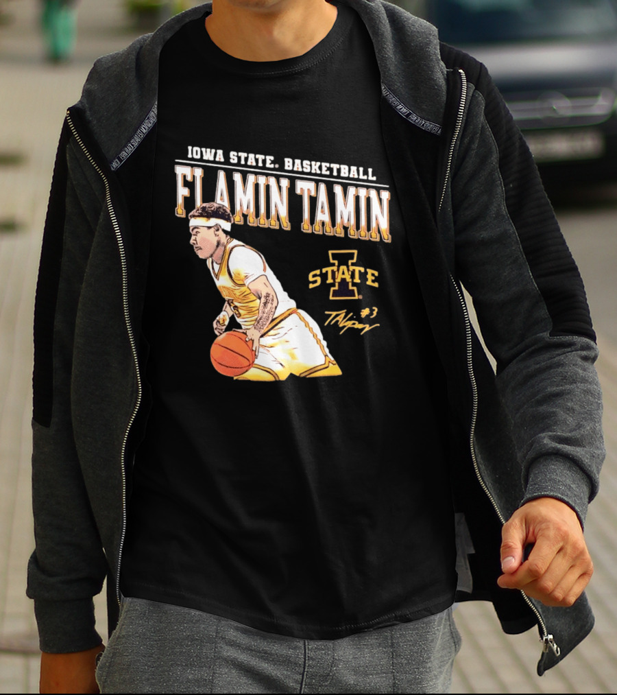 Iowa State Basketball Flamin Tamin Lipsey #3 T-Shirt