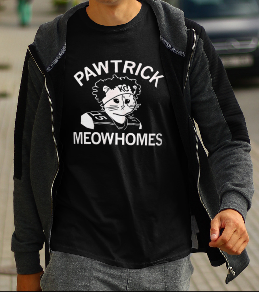 Pawtrick Meowhomes Kansas City Chiefs Cat T-Shirt