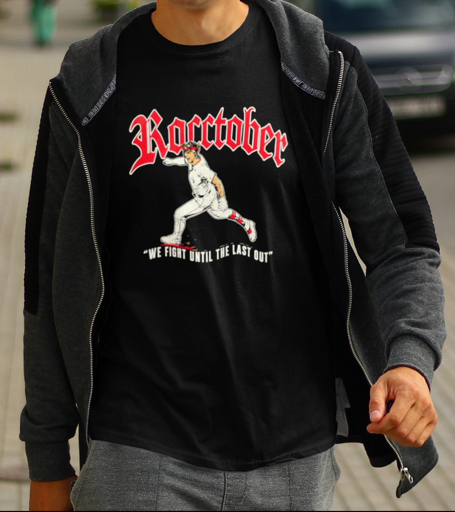 Cleveland Guardians Roctober Brayan Rocchio We Fight Until The Last Out T-Shirt