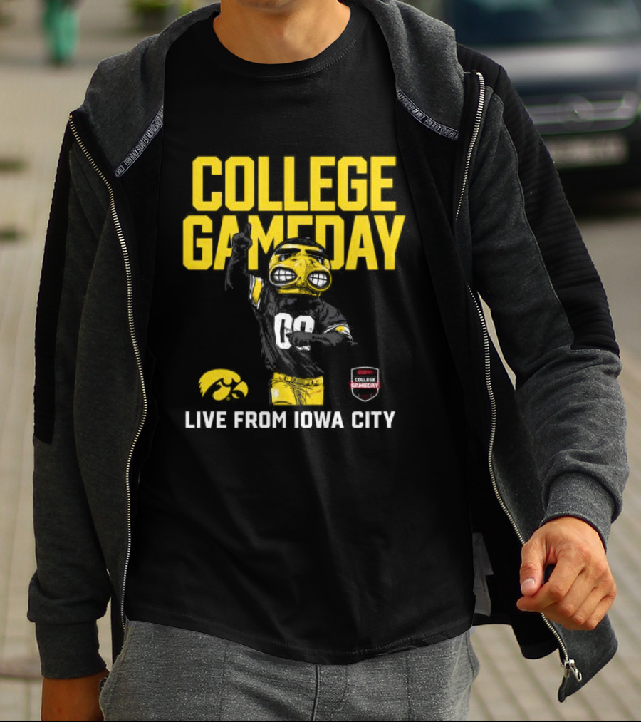 College Gameday Iowa City Iowa Hawkeyes Live Event Crewneck ESPN T-Shirt