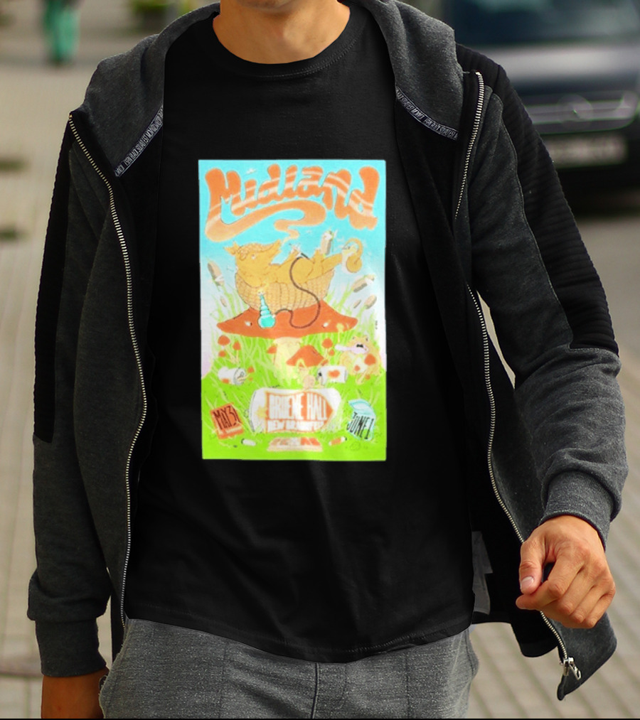 Midland Gruene Hall New Braunfels May 31 June 1 Armadillo On Mushroom T-Shirt