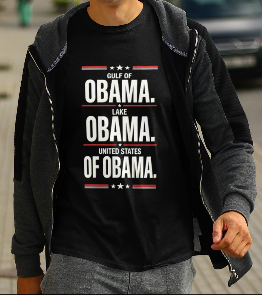 Obama Gulf Obama Lake Obama United States Stars Stripes T-Shirt