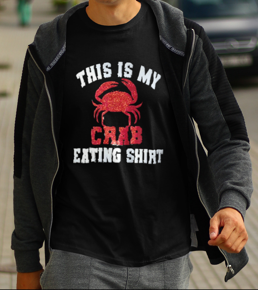 This Is My Crab Eating Red Glitter Crab T-Shirt