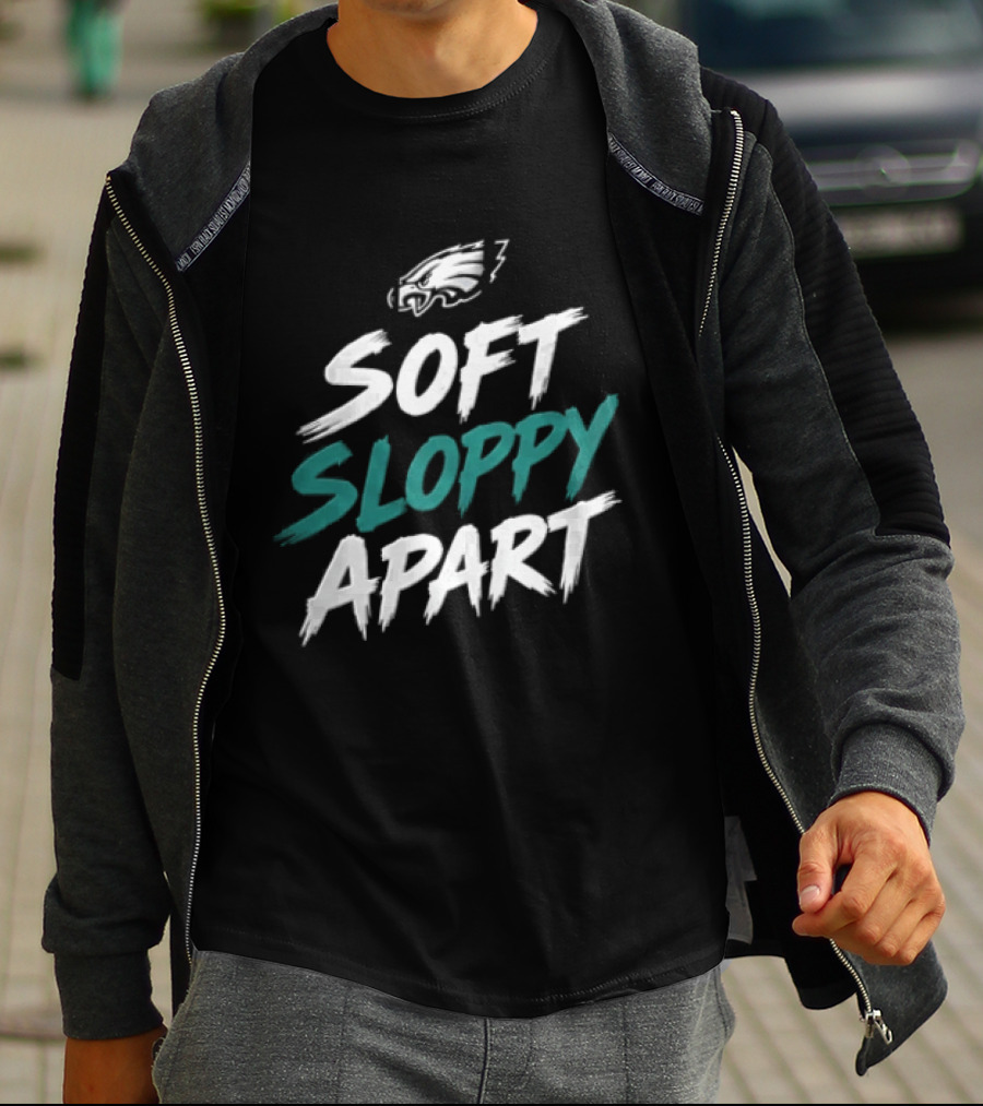 Philadelphia Eagles Soft Sloppy Apart Brush Stroke Eagle T-Shirt