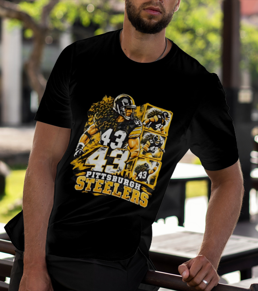 Pittsburgh Steelers 43 Football Player Tribute Sports Team Fan Gear T-Shirt