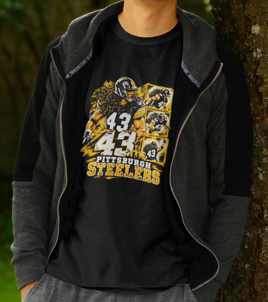 Pittsburgh Steelers 43 Football Player Tribute Sports Team Fan Gear T-Shirt