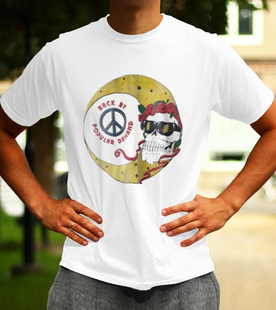 Back By Popular Demand Skull Sunglasses Lightning Peace Roses T-Shirt