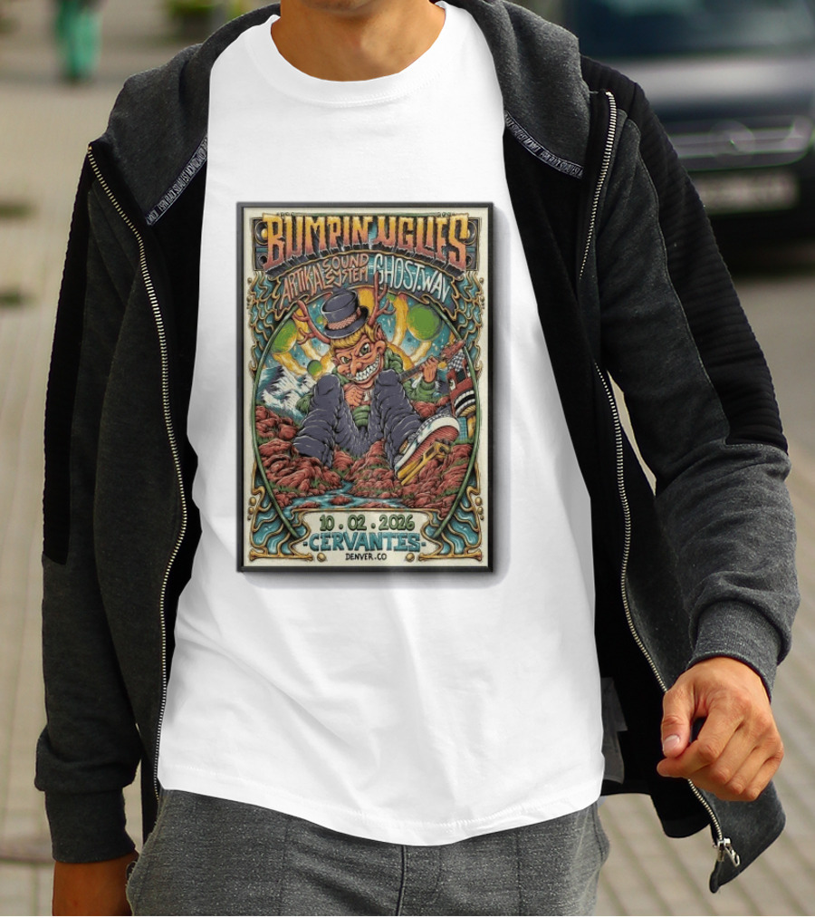 Bumpin Uglies Artikal Sound System Ghost.Wav Concert 10 02 2026 Cervantes Denver CO T-Shirt