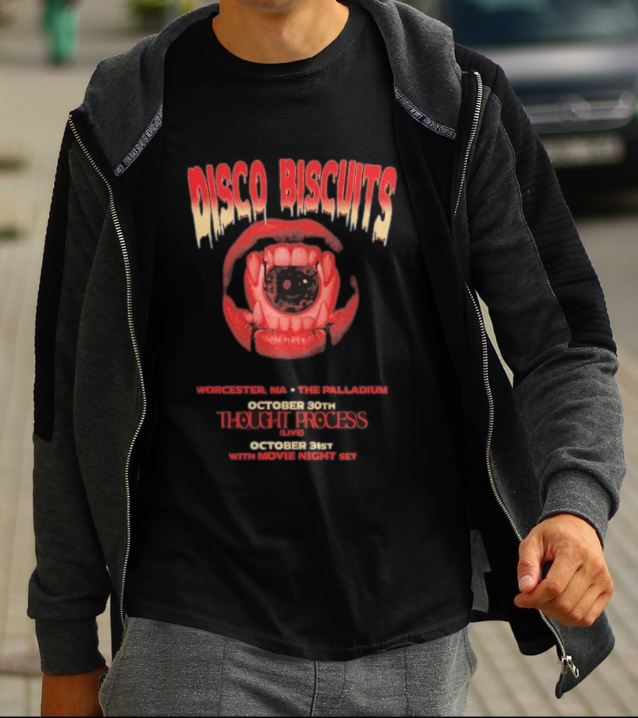 Disco Biscuits Worcester MA The Palladium October 30 Thought Process Movie Night Live T-Shirt