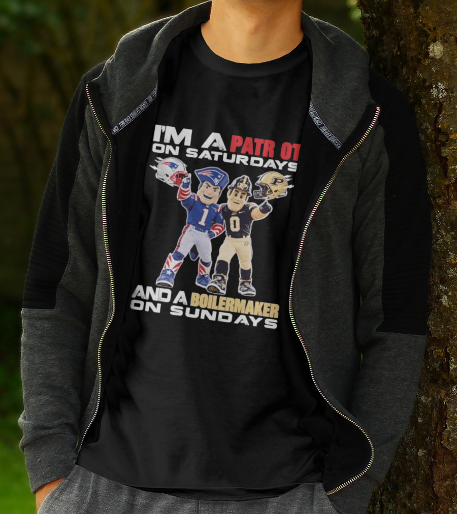 I'm A Patriot On Saturdays And A Boilermaker On Sundays Football Mascots T-Shirt