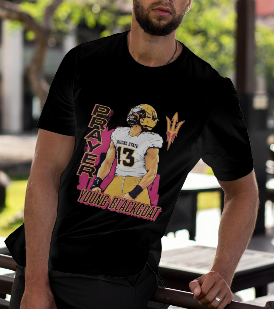 Prayer Young Blackgoat 13 Arizona State Sun Devils Football T-Shirt